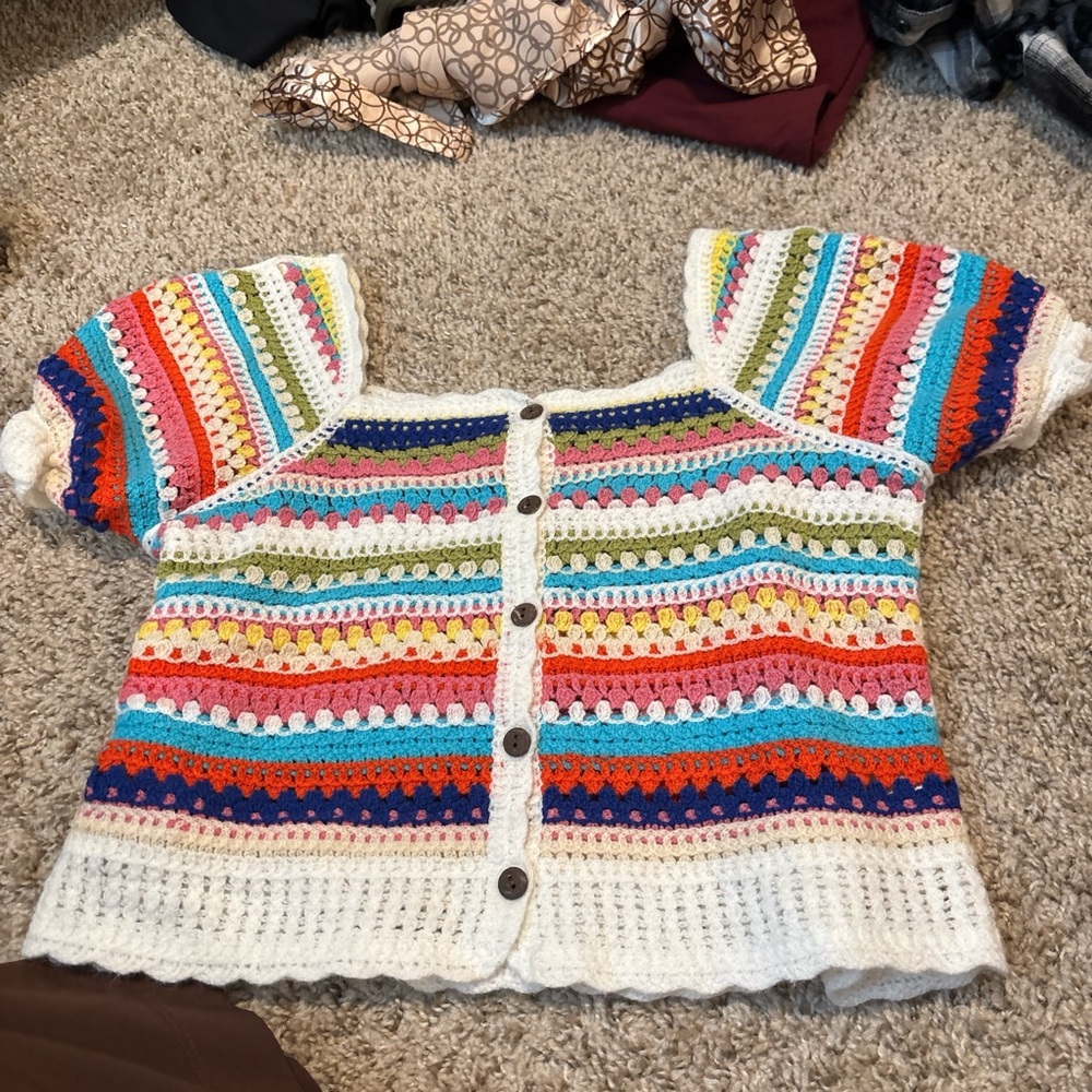 Colorful Striped Women's Cardigan